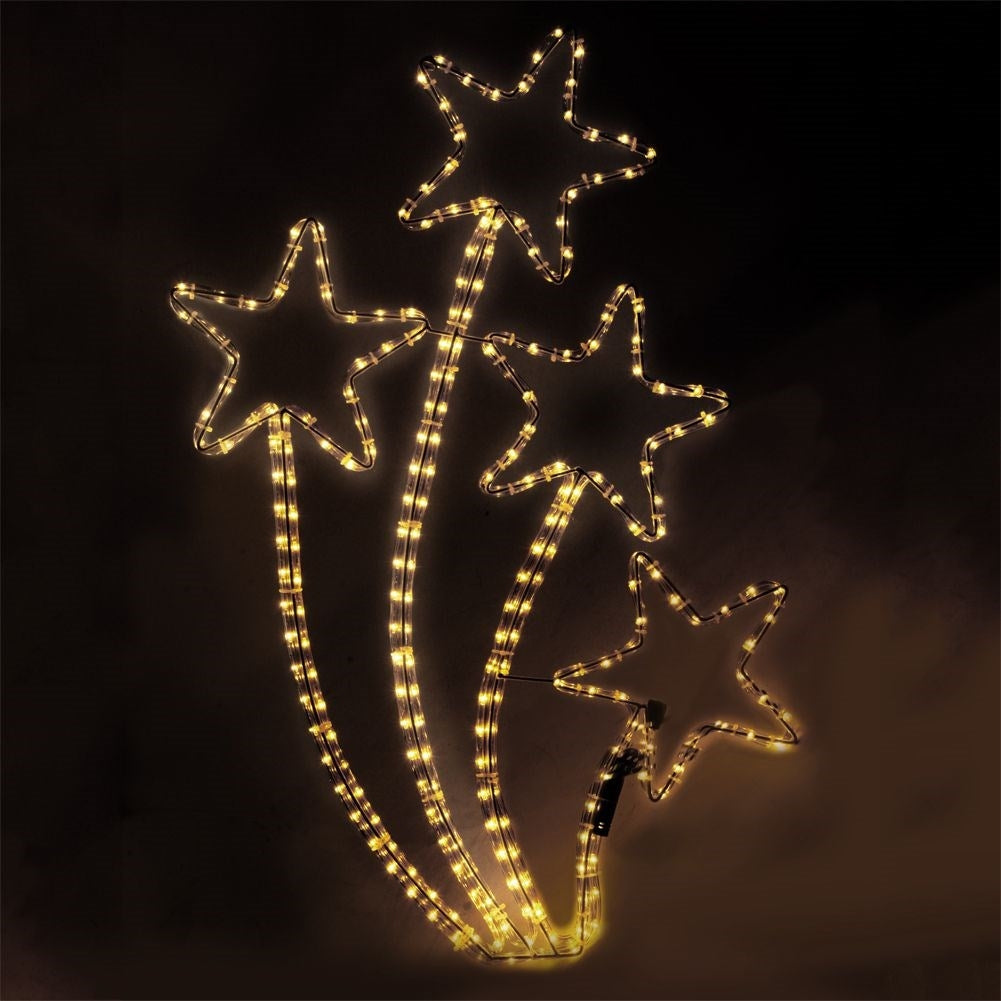 Star-shaped LED light string for Christmas decorationA fantastic decoration for Christmas. This LED string light looks wonderful in front of the house, office or in the garden.
