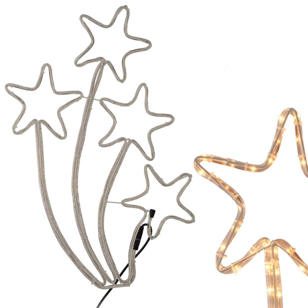 Star-shaped LED light string for Christmas decorationA fantastic decoration for Christmas. This LED string light looks wonderful in front of the house, office or in the garden.