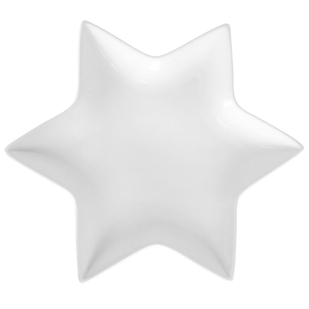 Star-shaped White Porcelain Tableware for Festive Holidays