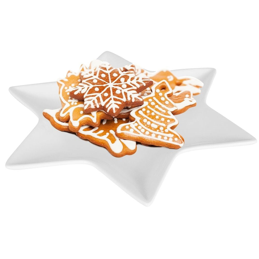 Star-shaped White Porcelain Tableware for Festive Holidays