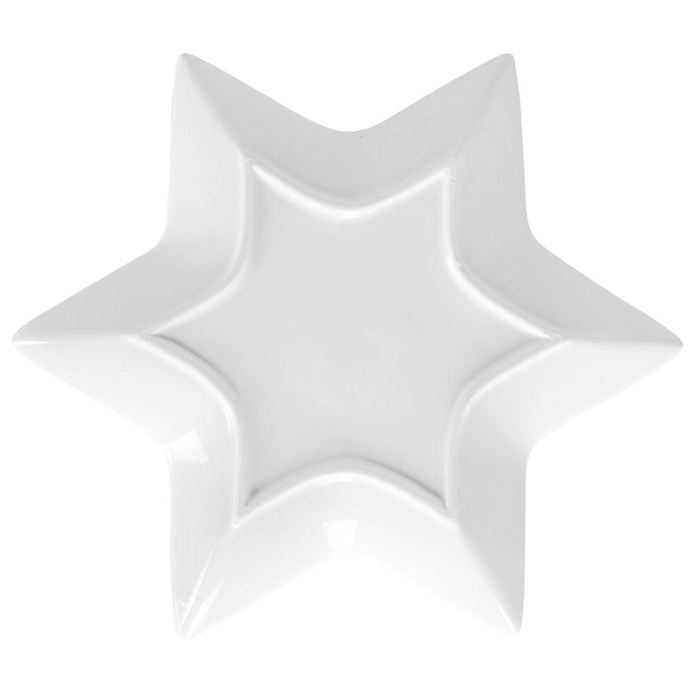 Star-shaped White Porcelain Tableware for Festive Holidays