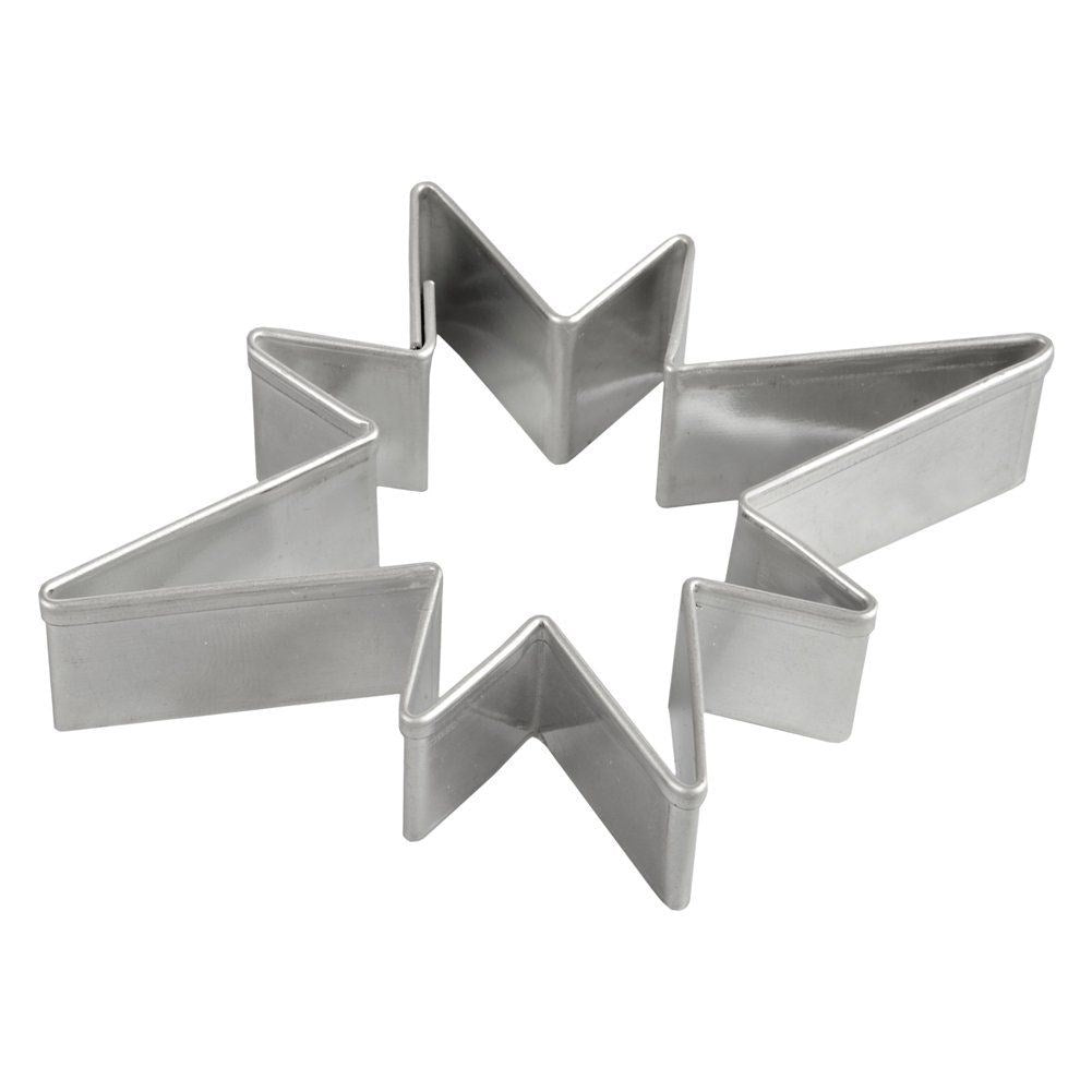 Star-shaped cookie tin in stainless steel for gingerbread cookies