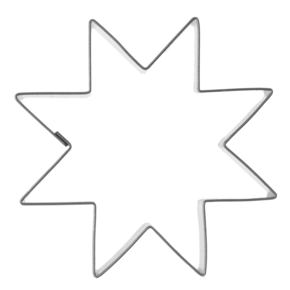 Star-shaped cookie tin in stainless steel for perfect gingerbread cookies