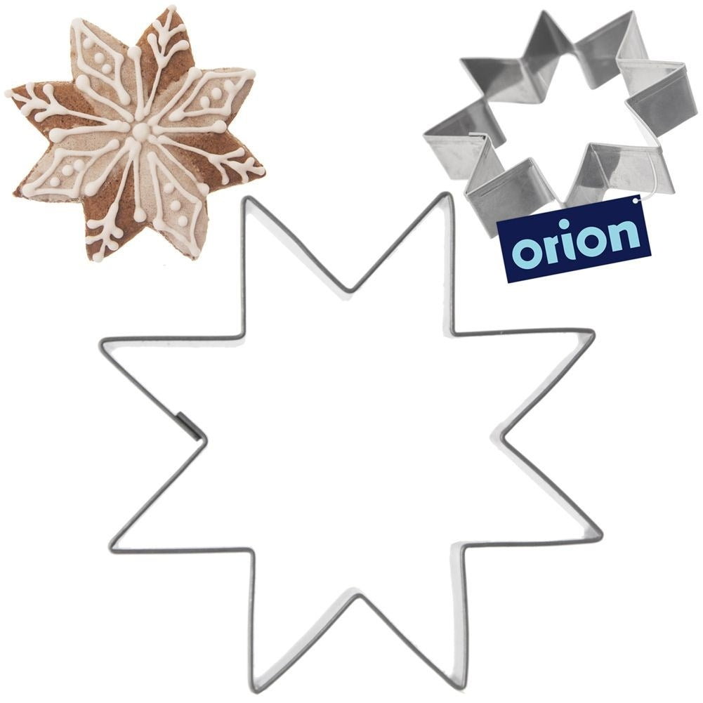 Star-shaped cookie tin in stainless steel for perfect gingerbread cookies