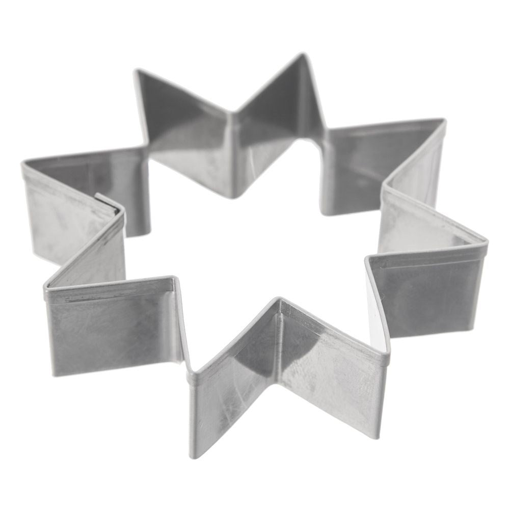 Star-shaped cookie tin in stainless steel for perfect gingerbread cookies