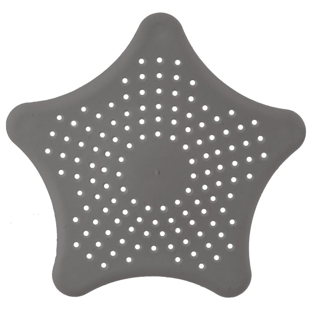 Star-shaped dish strainer with suction cups for easy cleaning