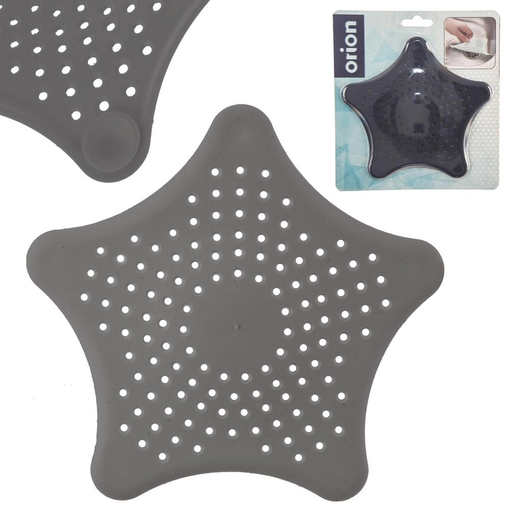 Star-shaped dish strainer with suction cups for easy cleaning
