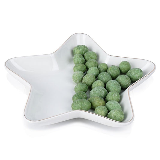 Star-shaped porcelain bowl with gold details for Christmas