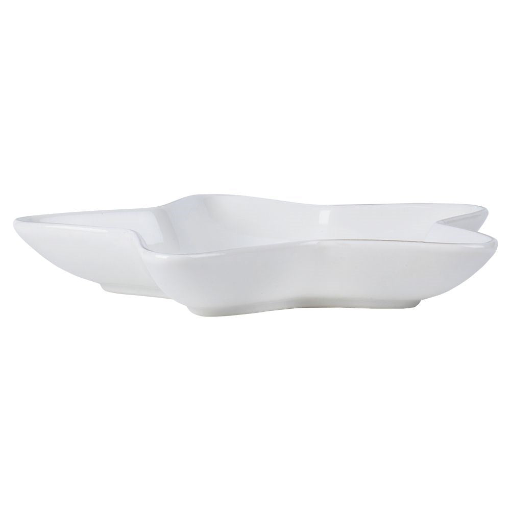 Star-shaped porcelain bowl with gold details for Christmas