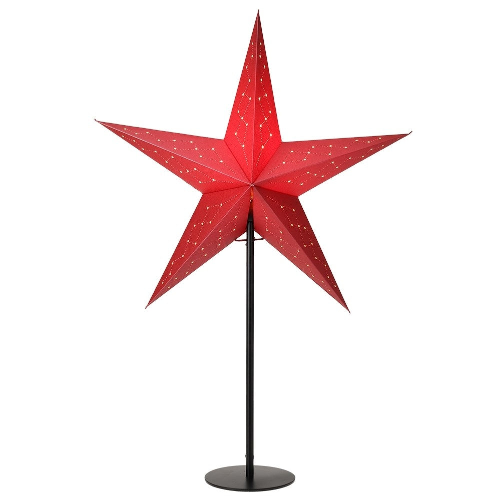 Star-shaped red paper lamp for home and office