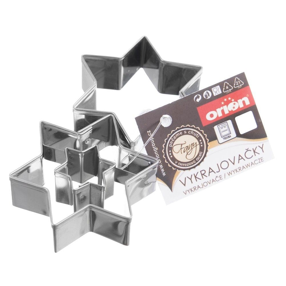 Star-shaped stainless steel cookie cutters - Set of 2
