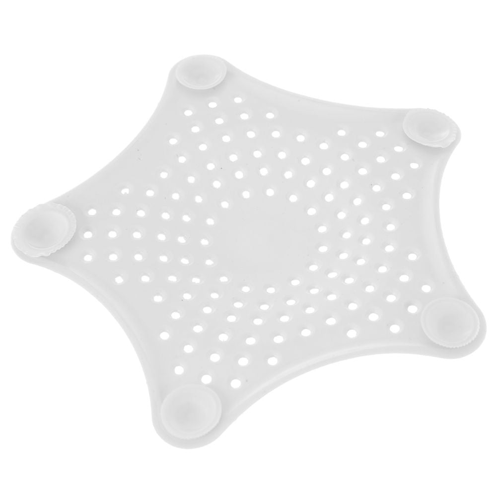 Star-shaped strainer for sinks with suction cups