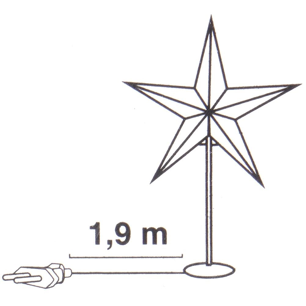 Star-shaped table lamp in black paper for home and office