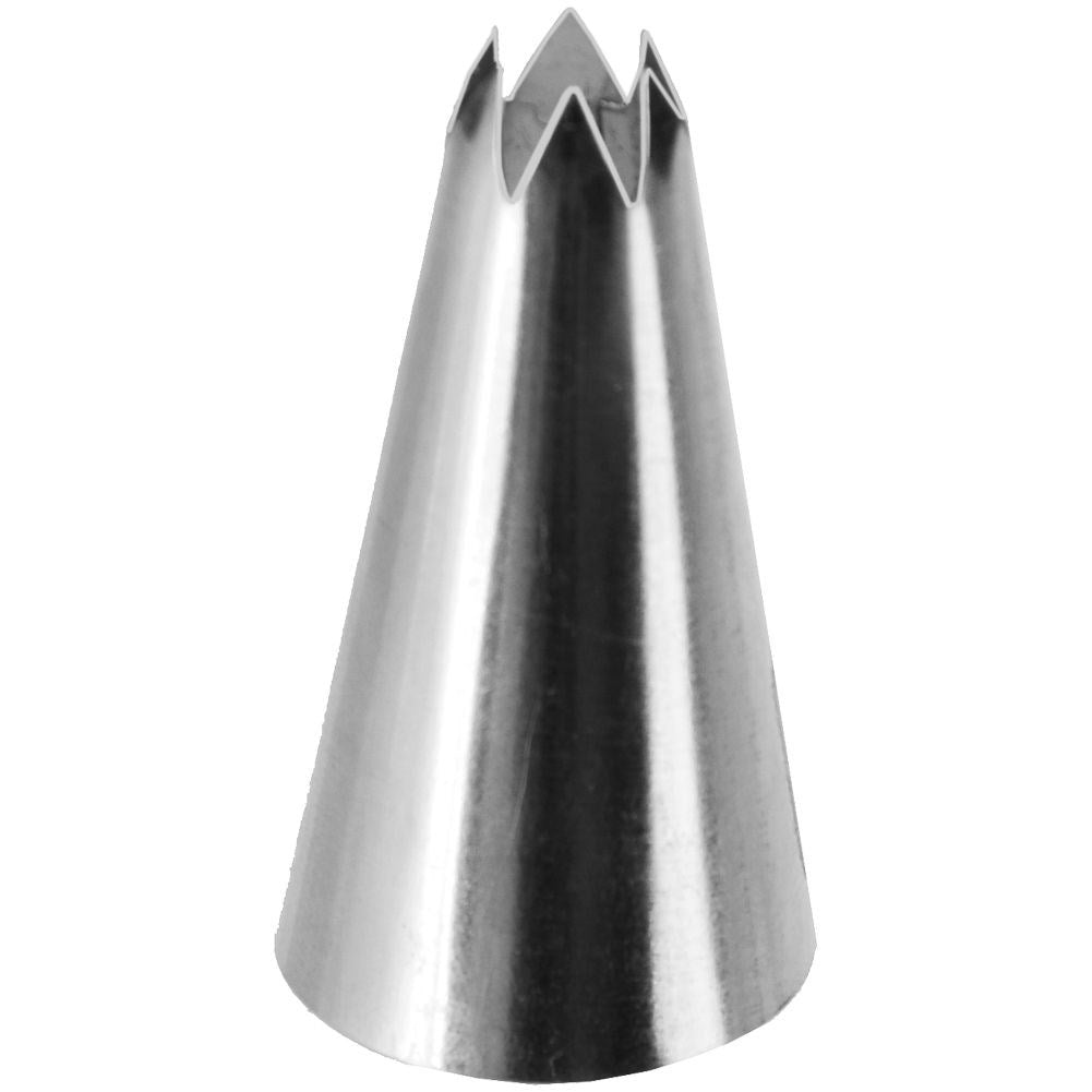 Star tip in stainless steel for decorating baked goods