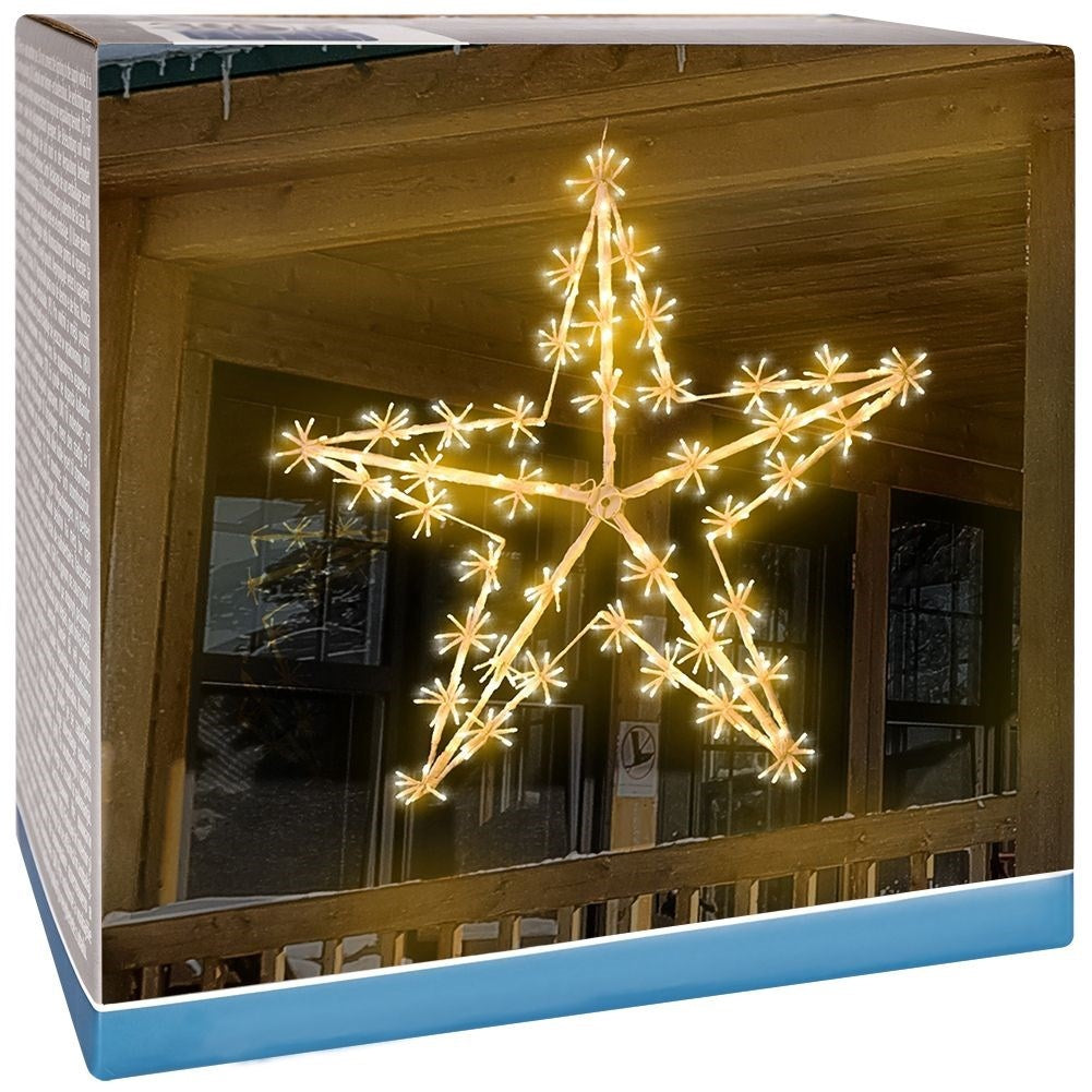 Star with 320 LED lights for indoor and outdoor use