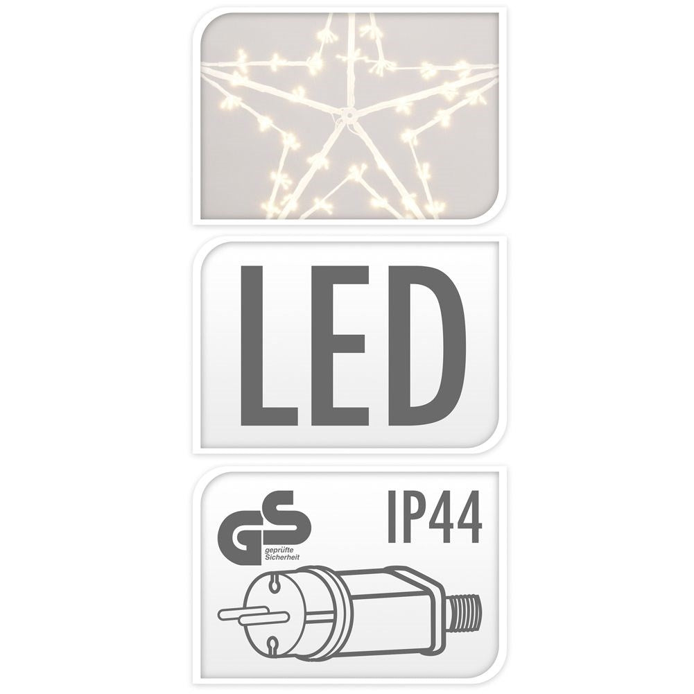 Star with 320 LED lights for indoor and outdoor use