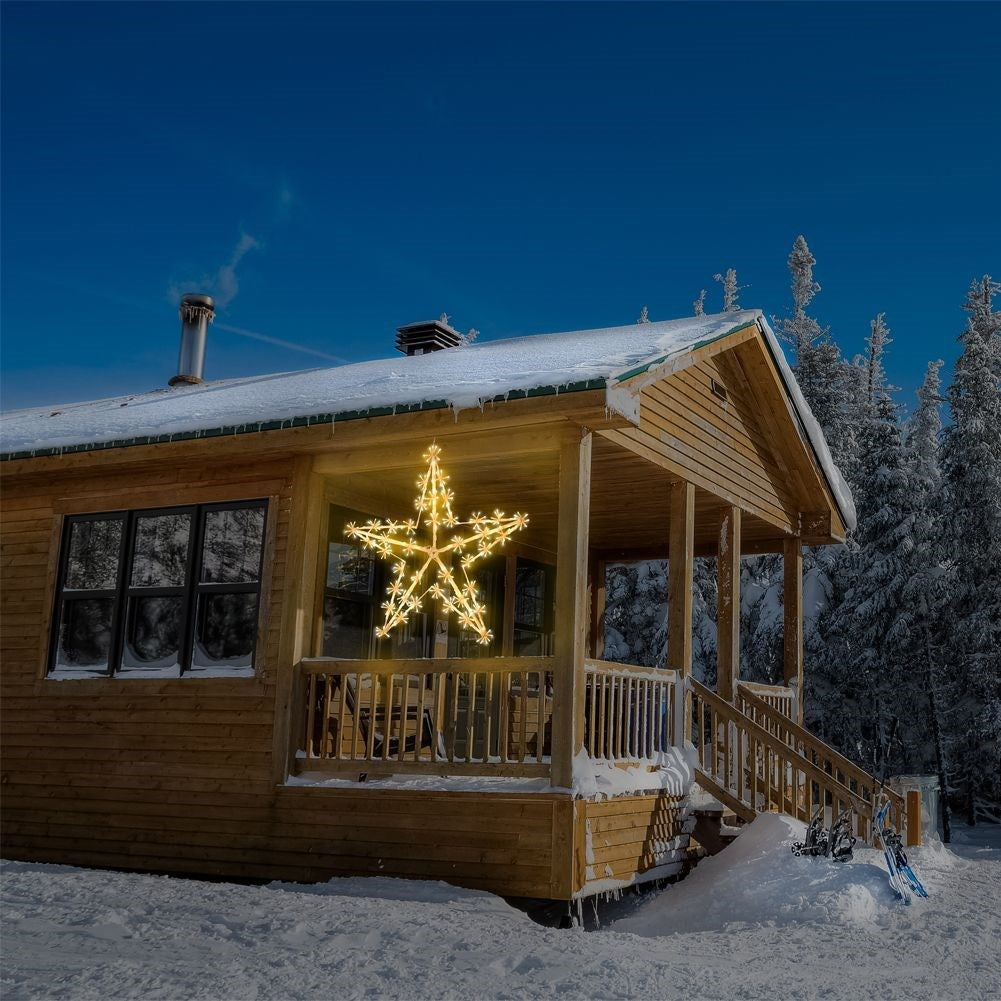 Star with 320 LED lights for indoor and outdoor use