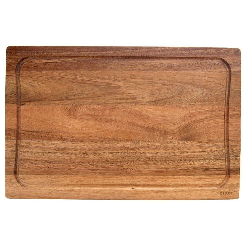 Steak and burger cutlery with wooden board for 6 people