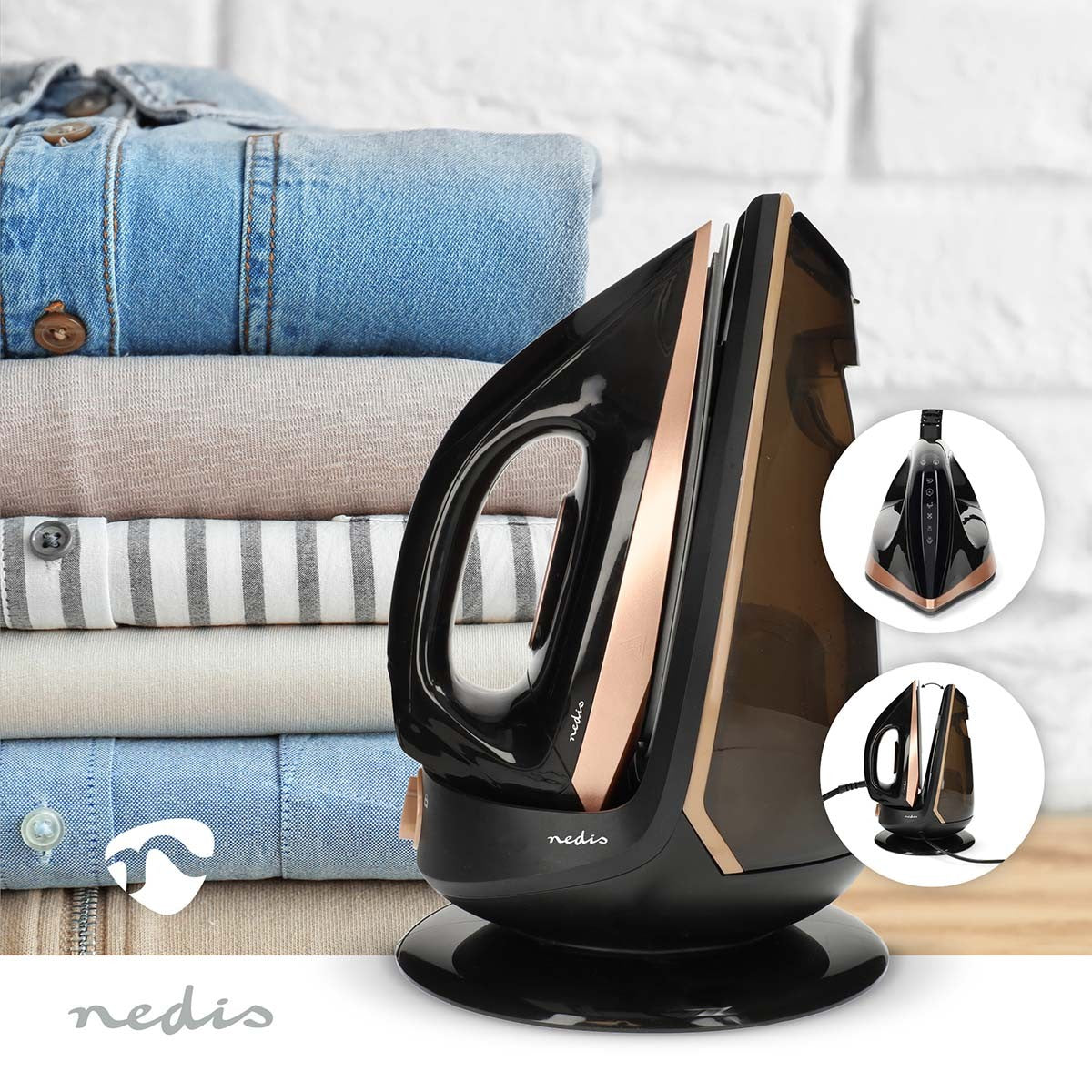 Steam Generator Iron, 2400W, 7 Bar, Ceramic Soleplate