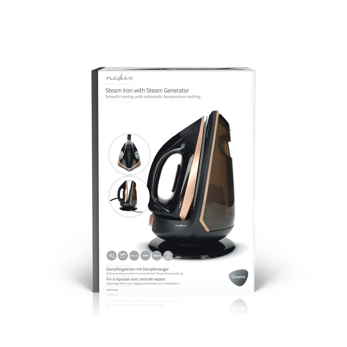 Steam Generator Iron, 2400W, 7 Bar, Ceramic Soleplate
