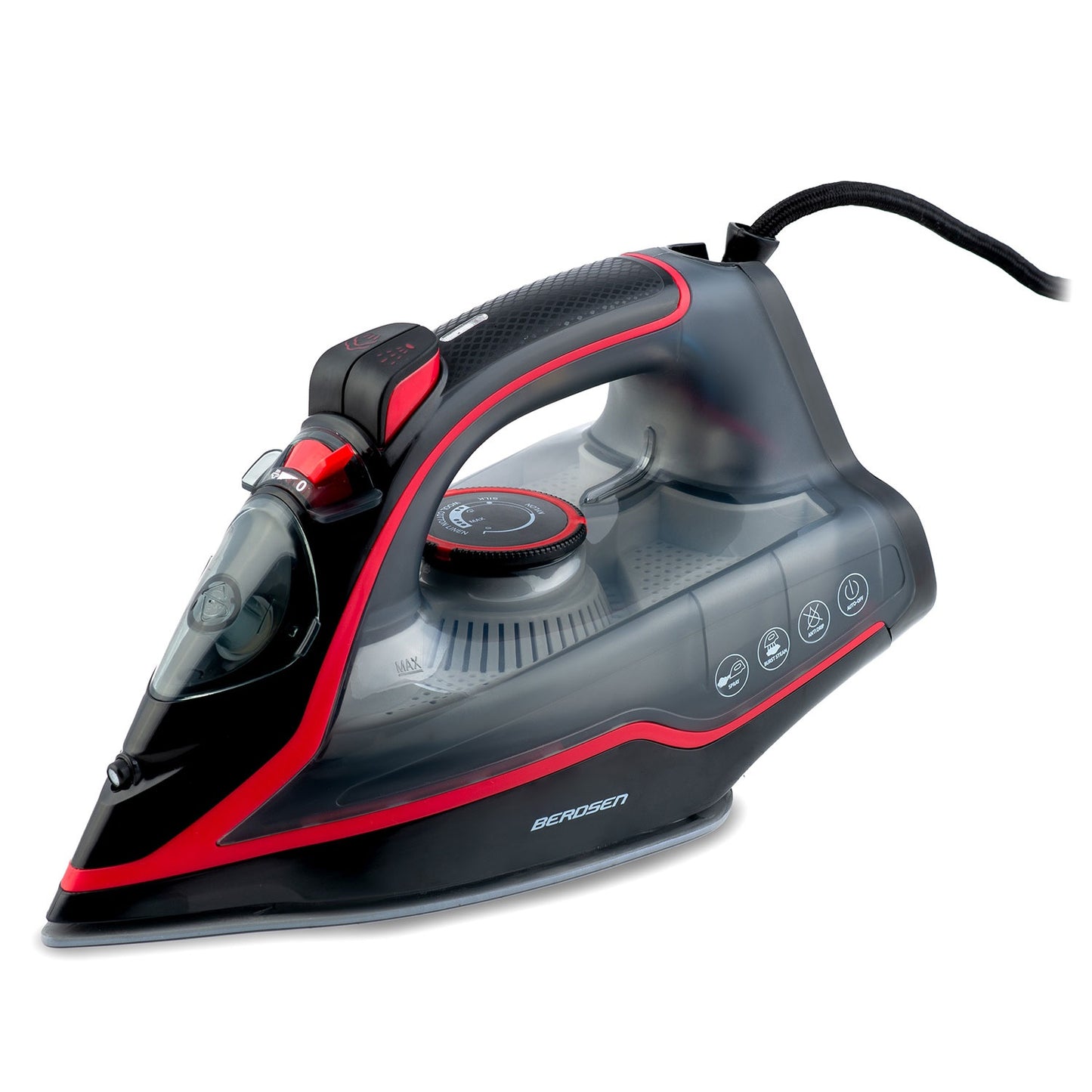 Steam Iron 2600W, Ceramic Soleplate, Vertical Use