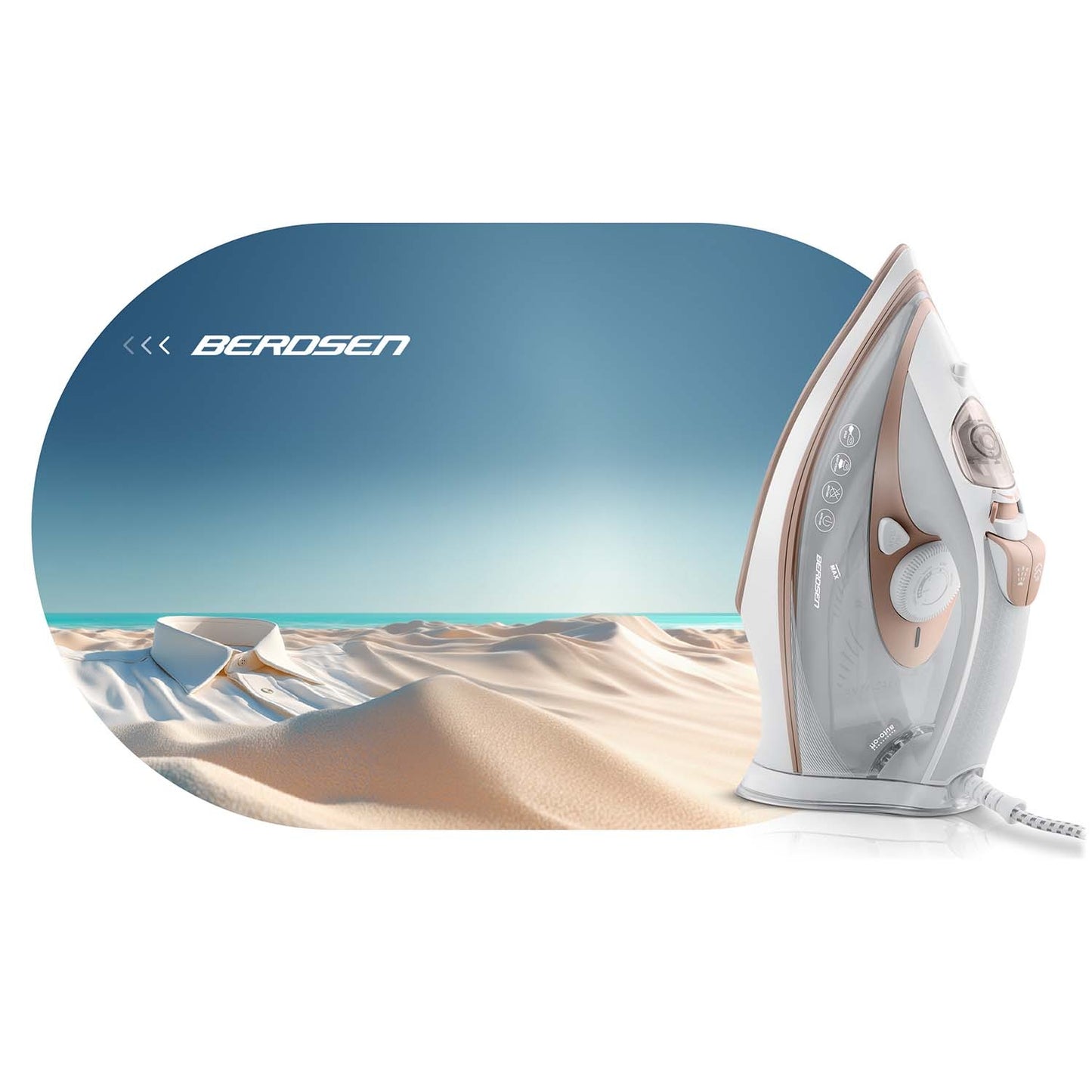 Steam Iron 3000W, Ceramic Soleplate, Vertical Steam