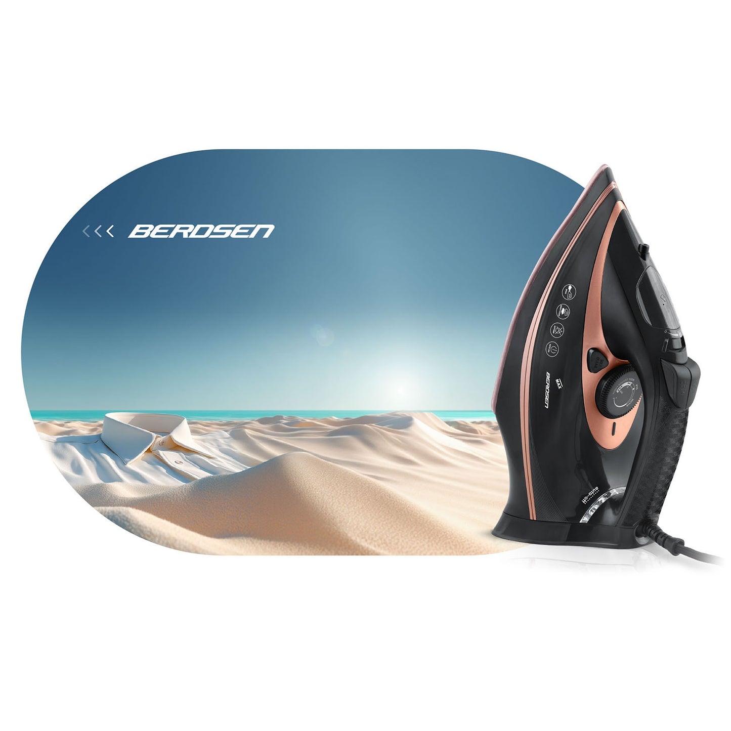 Steam Iron 3000W, Ceramic Soleplate, Vertical Steam