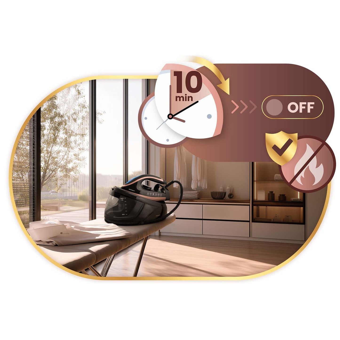Steam Iron Station, 3000W, Ceramic Soleplate, 1.5L Tank