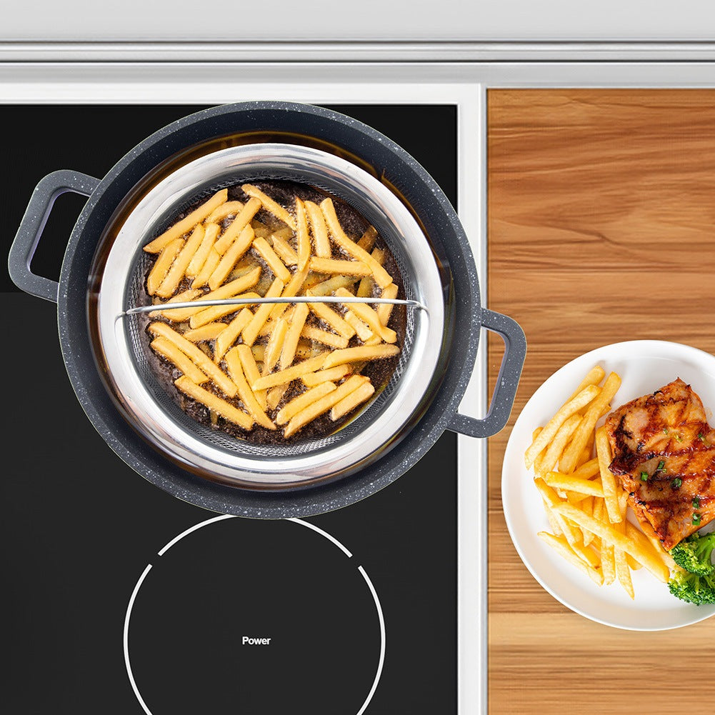 Steel French fries basket 21.5x13 cm