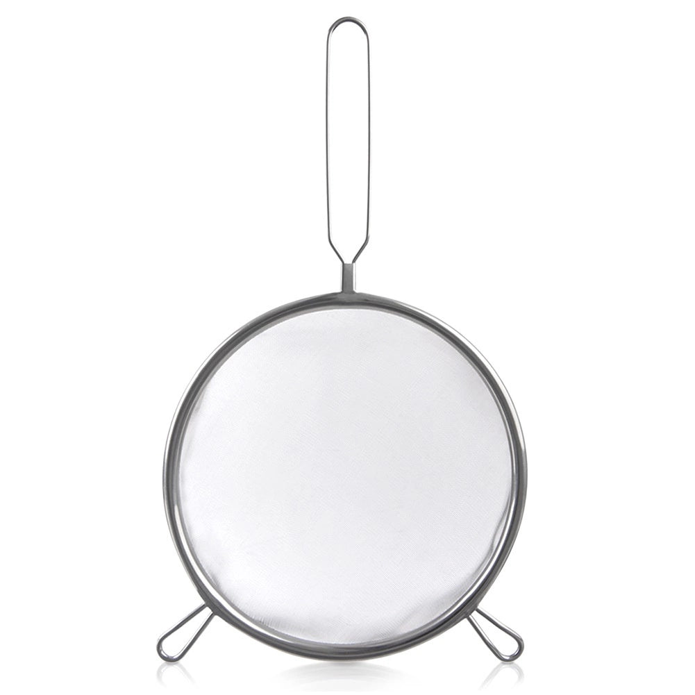 Steel Kitchen Strainer with Handle, 24.5 cm Diameter