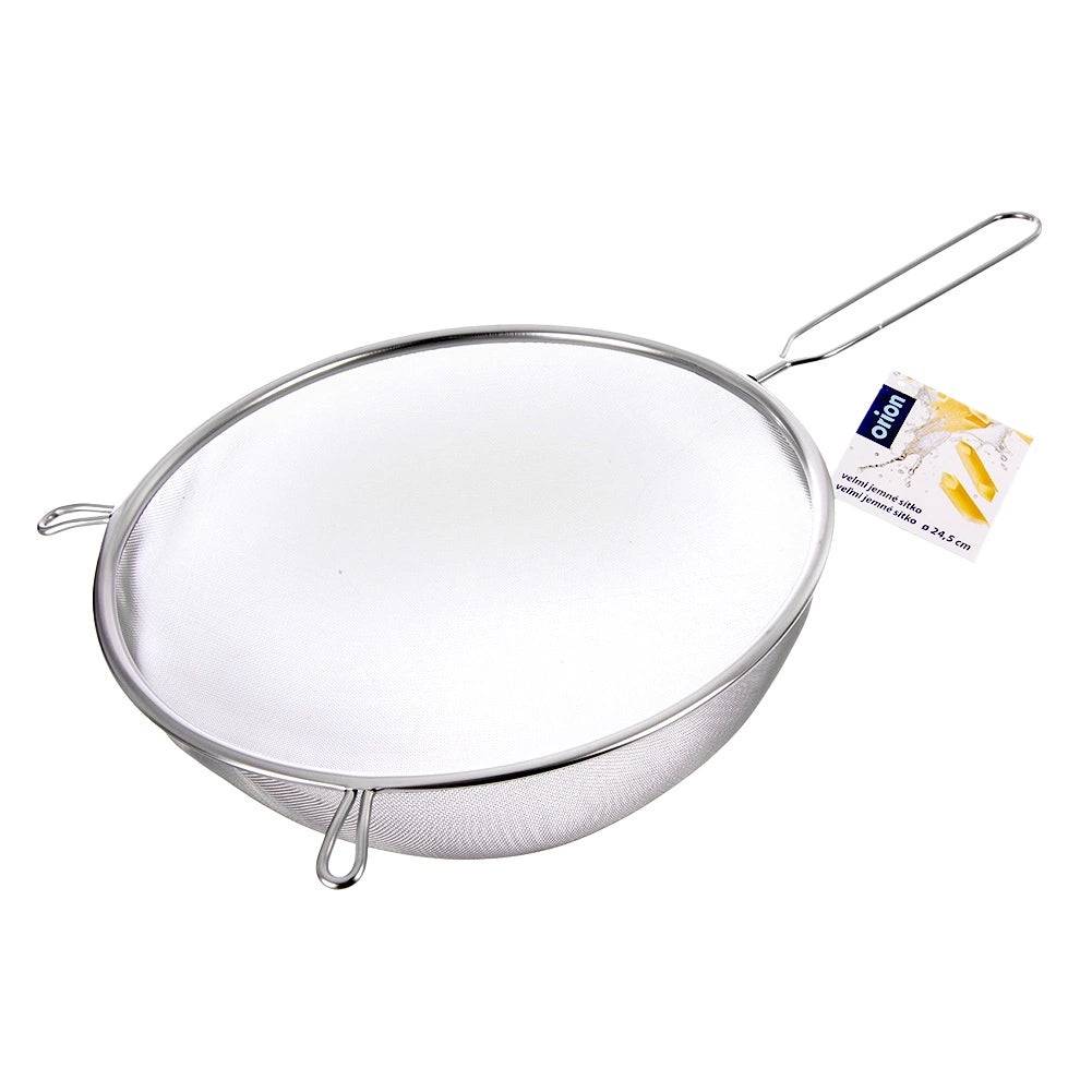 Steel Kitchen Strainer with Handle, 24.5 cm Diameter