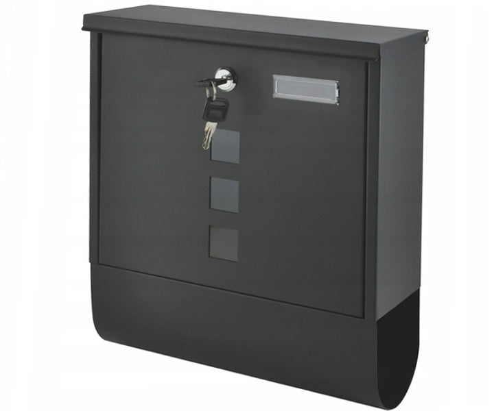 Steel Mailbox Letterbox anthracit with lock