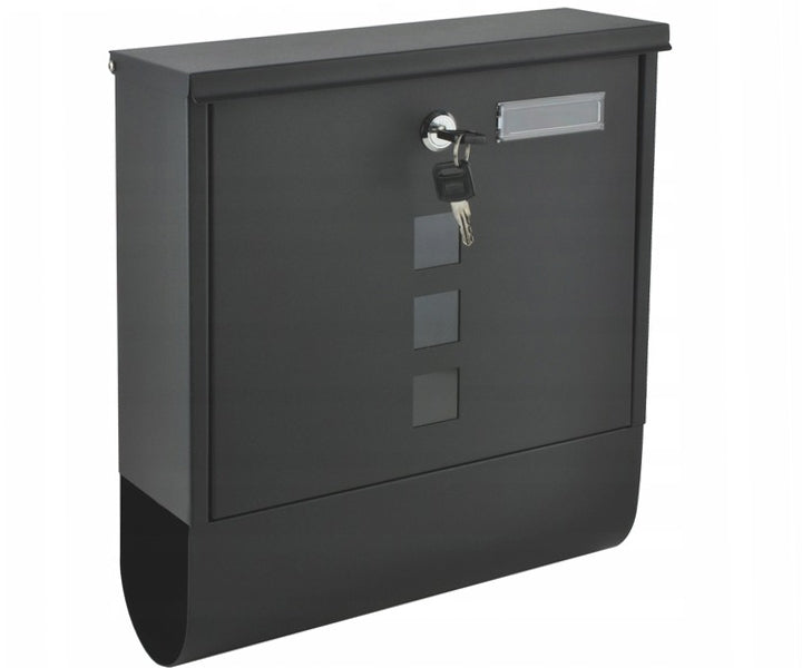Steel Mailbox Letterbox anthracit with lock
