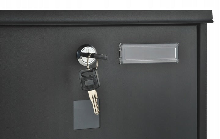 Steel Mailbox Letterbox anthracit with lock
