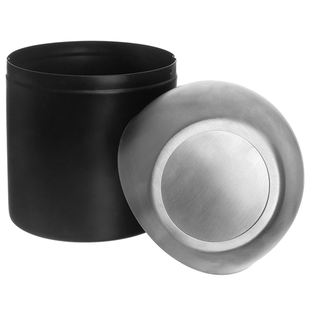Steel bathroom waste bin BLACK 1.2 l