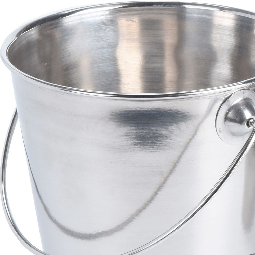 Steel bucket with handle for snacks and snacks