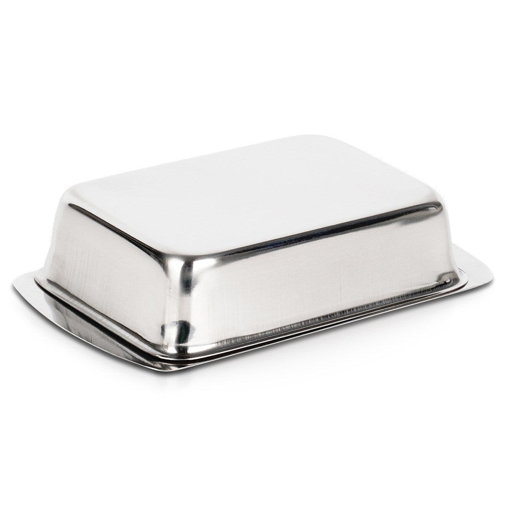 Steel butter dish
