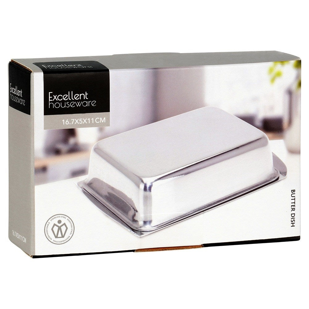 Steel butter dish