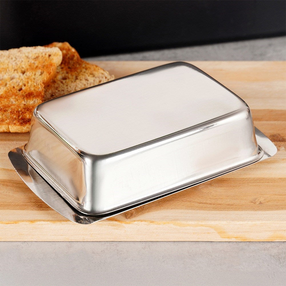 Steel butter dish