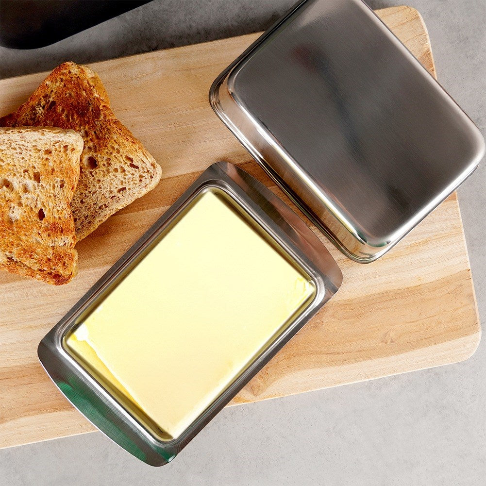 Steel butter dish