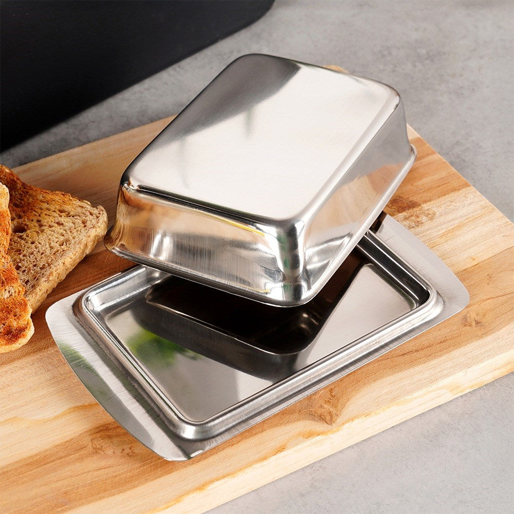 Steel butter dish