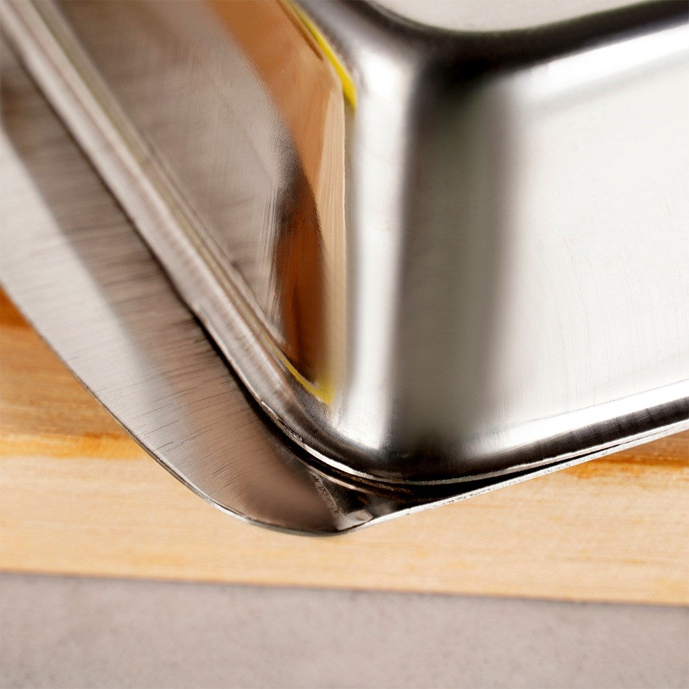Steel butter dish