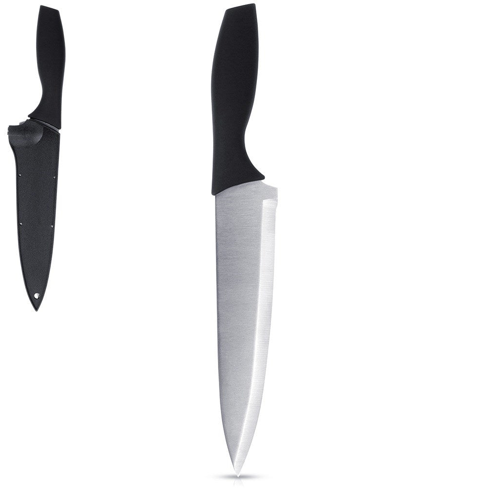 Steel chef's knife with knife guard 19 cm