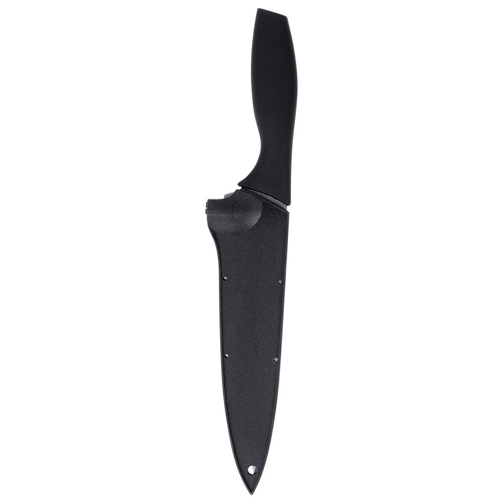 Steel chef's knife with knife guard 19 cm