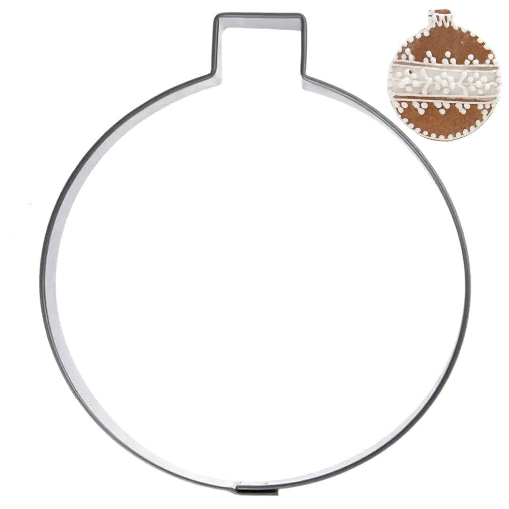 Steel cookie cutter bauble 7 cm