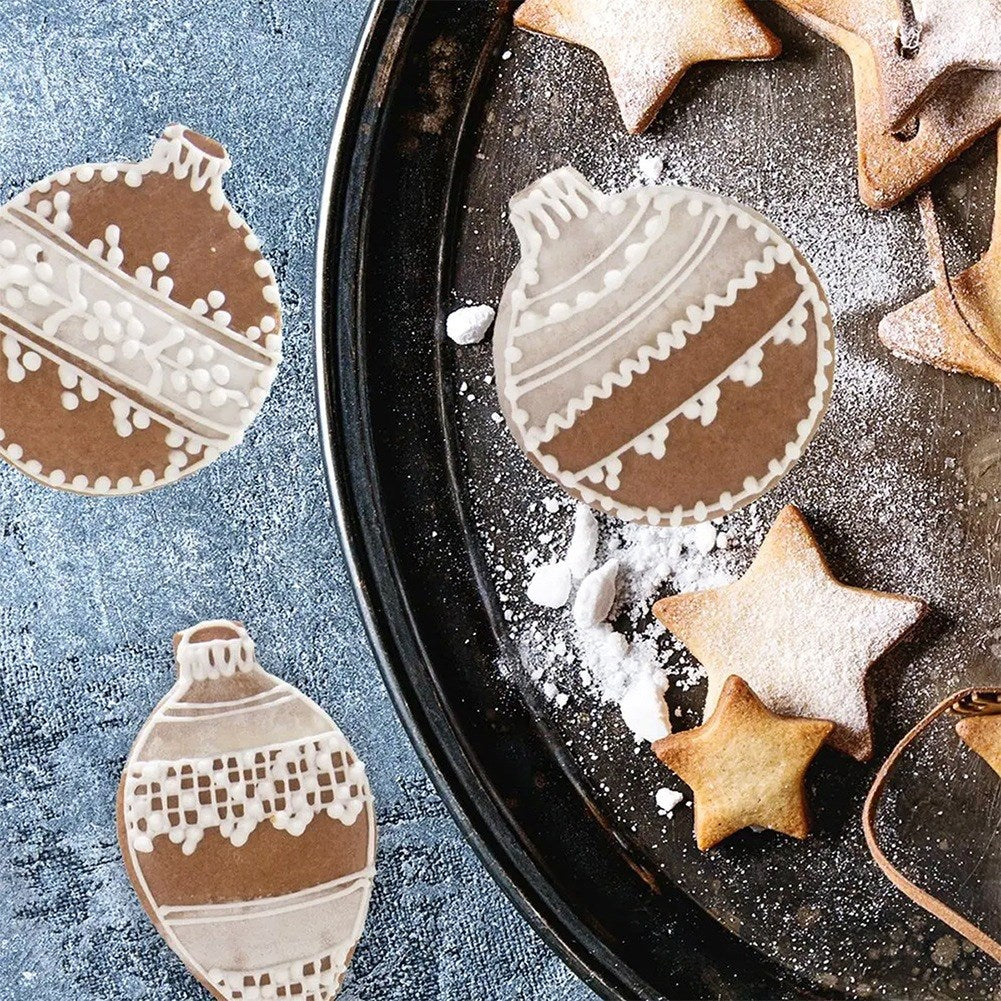 Steel cookie cutter bauble 7 cm