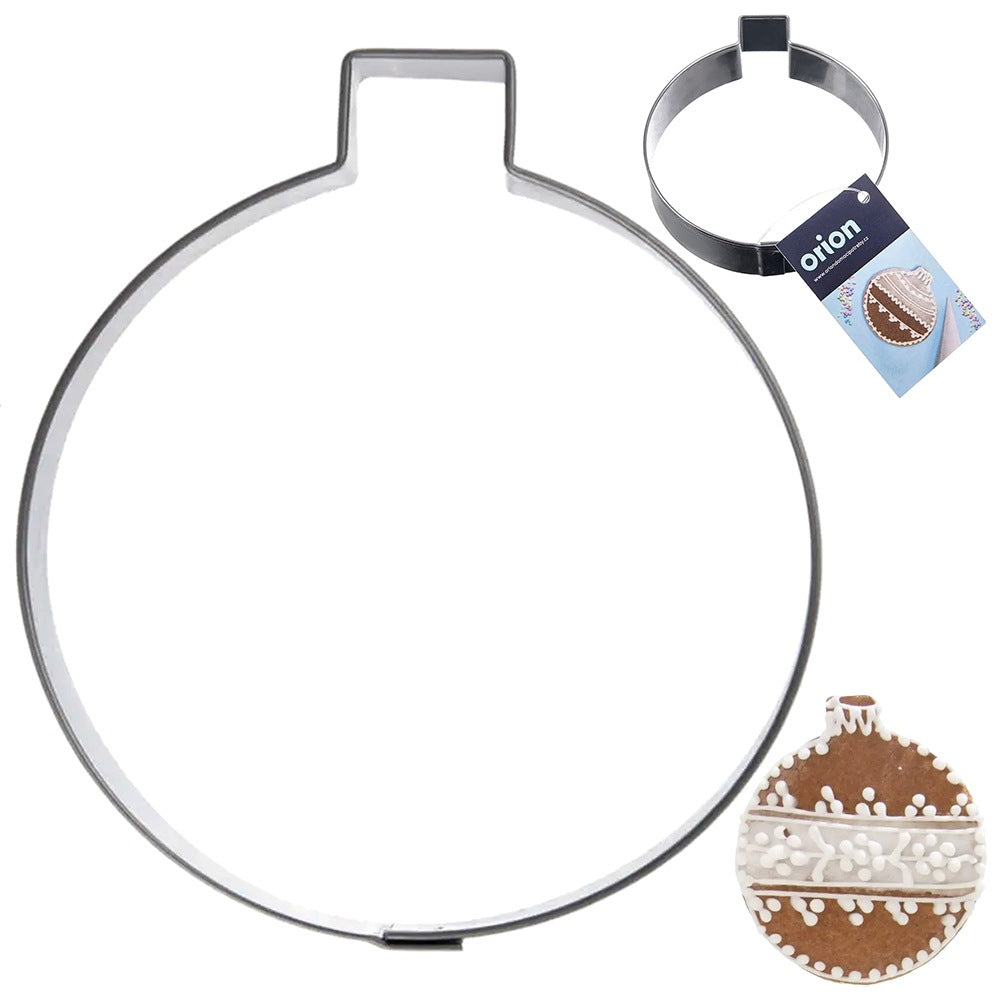 Steel cookie cutter bauble 7 cm