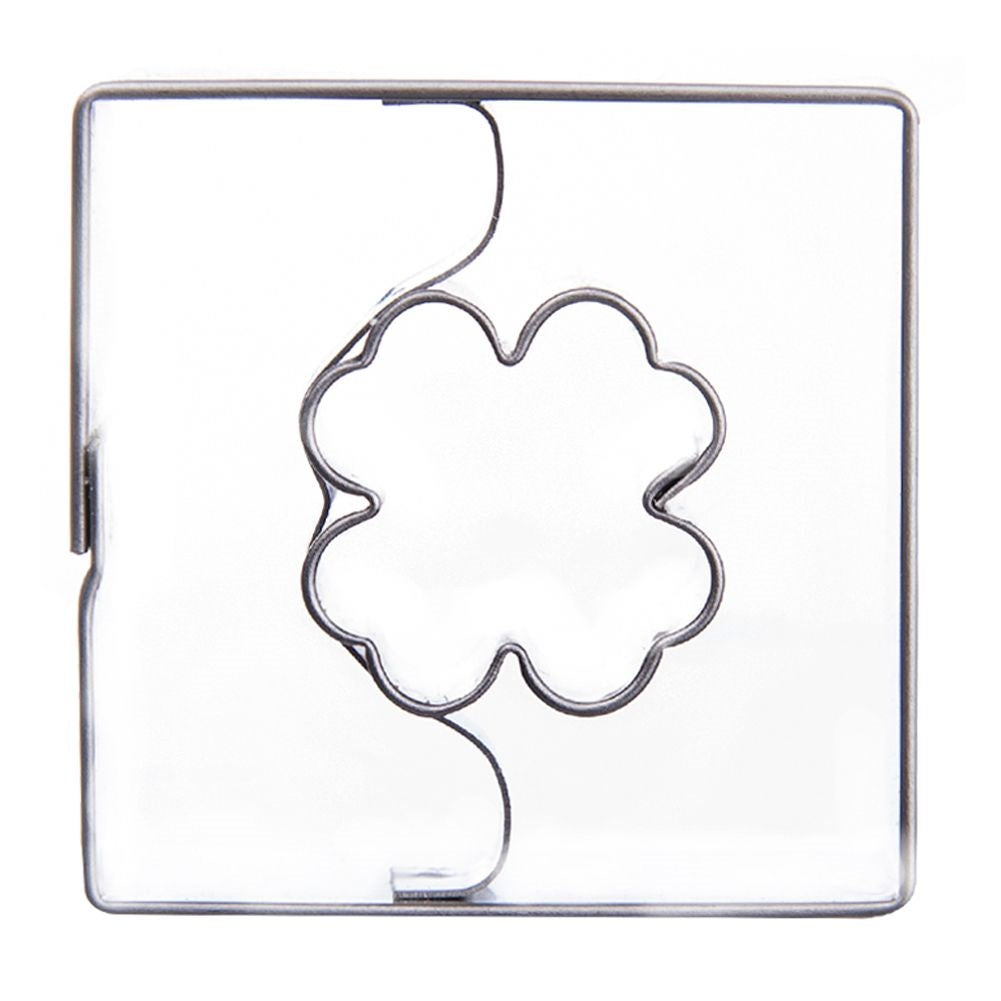 Steel cookie cutter clover 3.5 cm