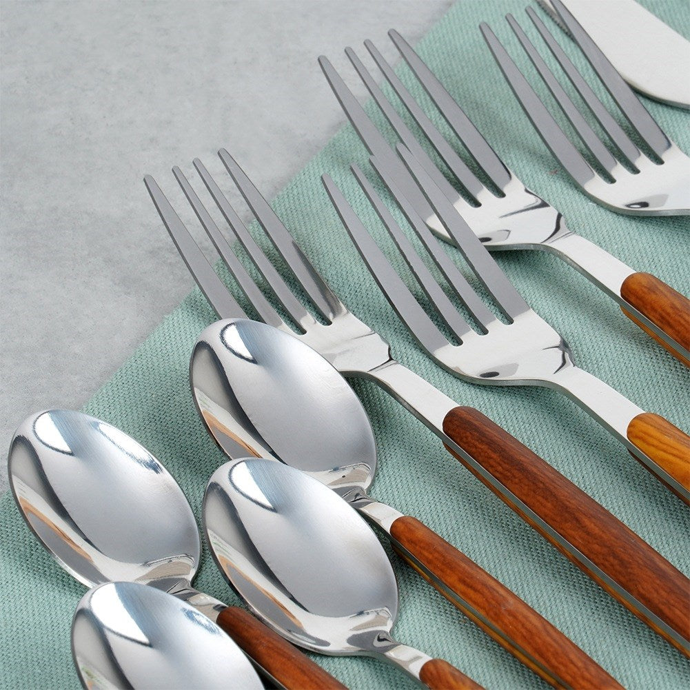 Steel cutlery set, 16 pieces