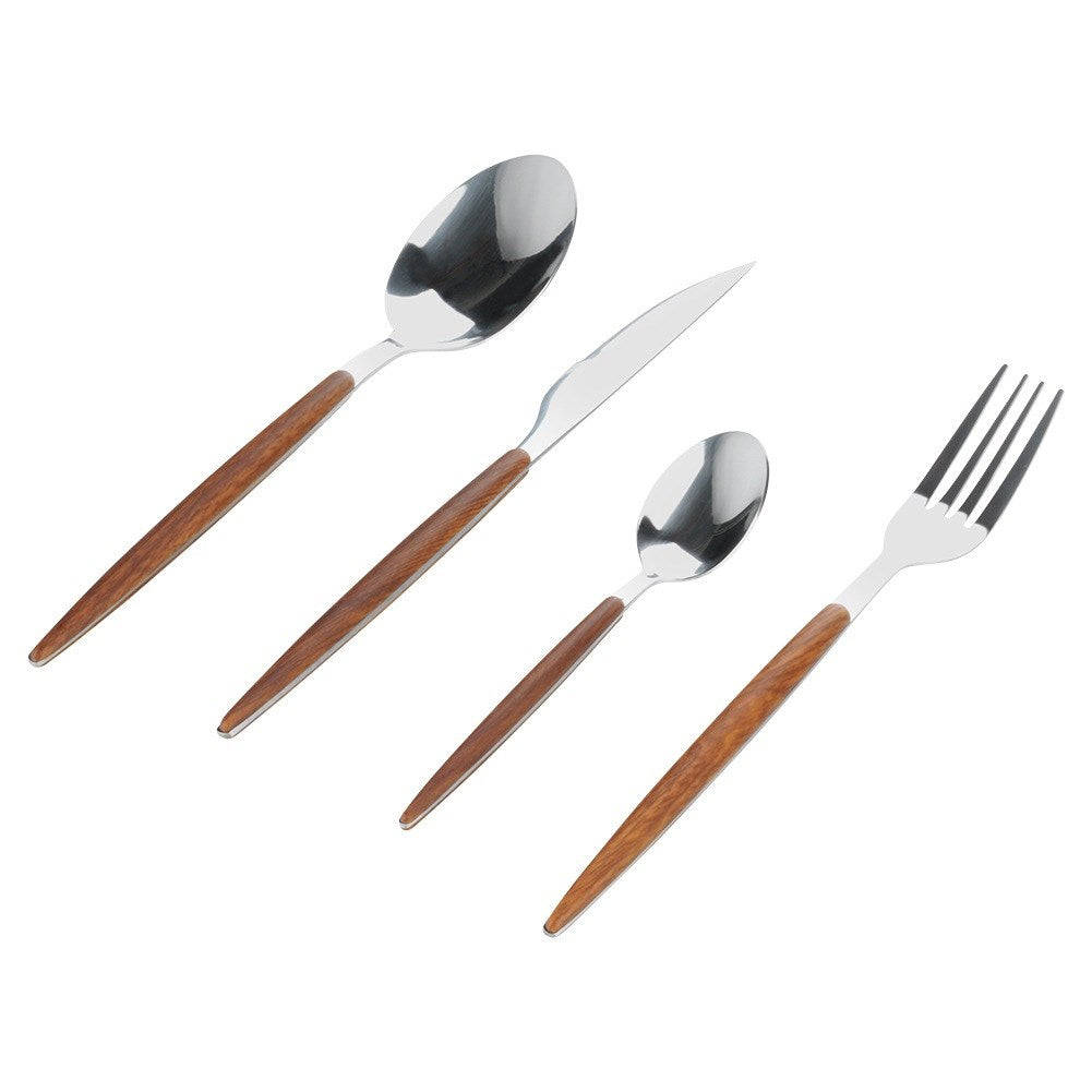 Steel cutlery set, 16 pieces